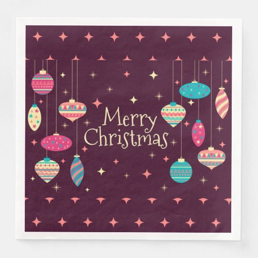Vrolijk kerstfeest servet (Voorkant)