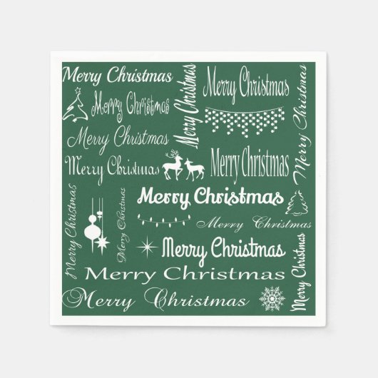 Vrolijk kerstfeest servet (Voorkant)