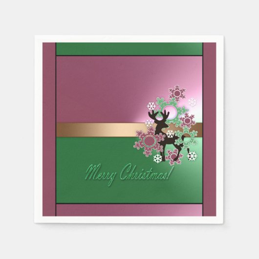 Vrolijk kerstfeest! servet (Voorkant)