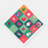 Vrolijk kerstfeest servet (Hoek)