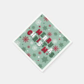 Vrolijk kerstfeest servet (Hoek)