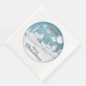 Vrolijk kerstfeest servet (Hoek)