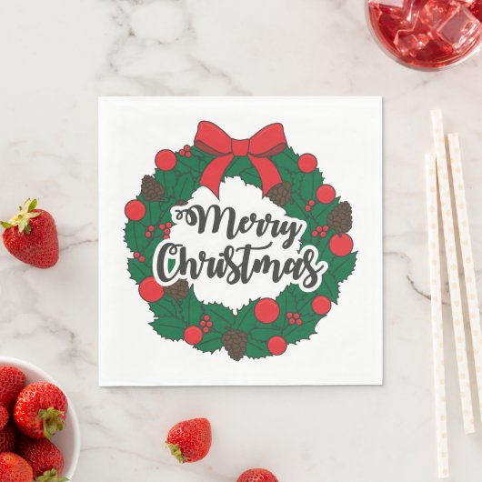 Vrolijk kerstfeest servet (Insitu)