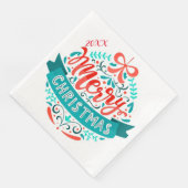 Vrolijk kerstfeest servet (Hoek)