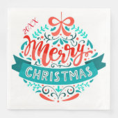 Vrolijk kerstfeest servet (Voorkant)