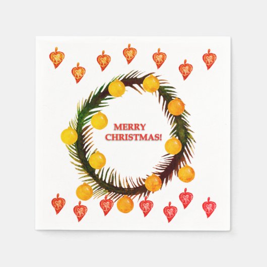 Vrolijk kerstfeest servet (Voorkant)