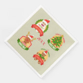 Vrolijk kerstfeest servet (Hoek)