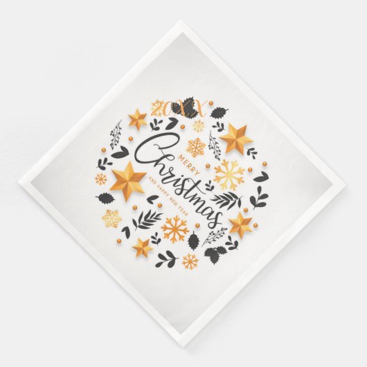 Vrolijk kerstfeest servet (Hoek)