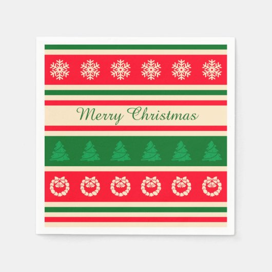 Vrolijk kerstfeest servet (Voorkant)