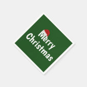 Vrolijk kerstfeest servet (Hoek)