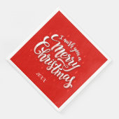 Vrolijk kerstfeest servet (Hoek)