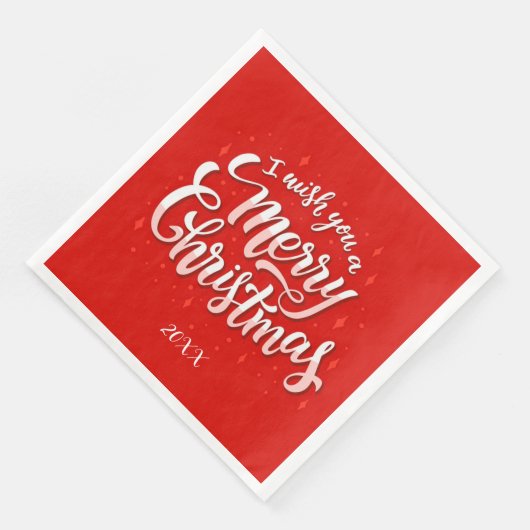 Vrolijk kerstfeest servet (Hoek)