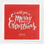 Vrolijk kerstfeest servet (Voorkant)