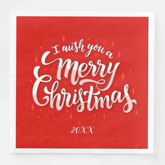 Vrolijk kerstfeest servet (Voorkant)