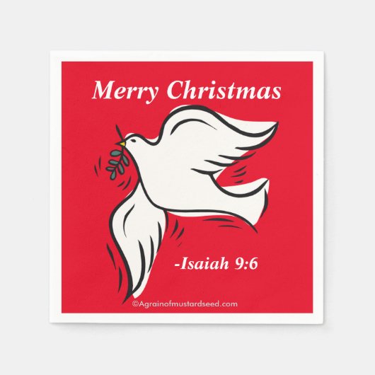 Vrolijk kerstfeest servet (Voorkant)