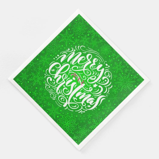 Vrolijk kerstfeest servet (Hoek)