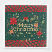 Vrolijk kerstfeest servet (Voorkant)
