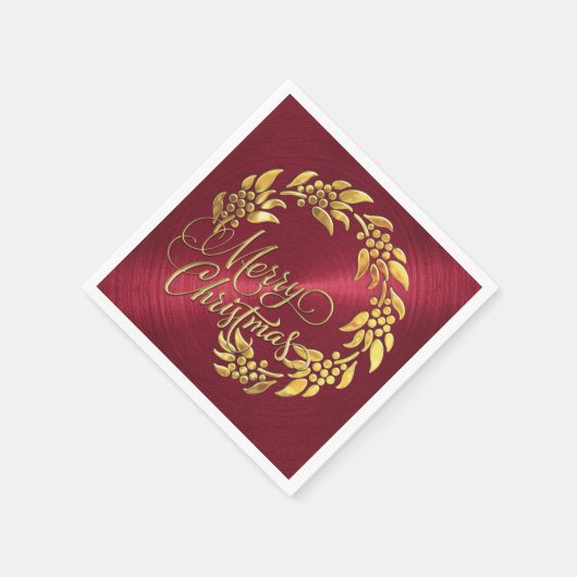 Vrolijk kerstfeest servet (Hoek)