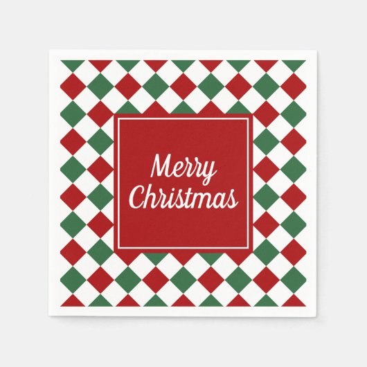 Vrolijk kerstfeest servet (Voorkant)