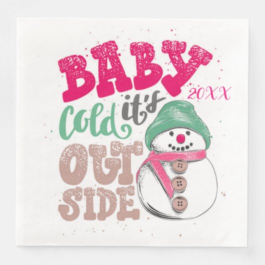 Vrolijk kerstfeest servet (Voorkant)