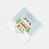 Vrolijk kerstfeest servet (Hoek)