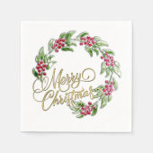 Vrolijk kerstfeest servetten (Voorkant)