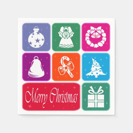 Vrolijk kerstfeest servetten (Voorkant)