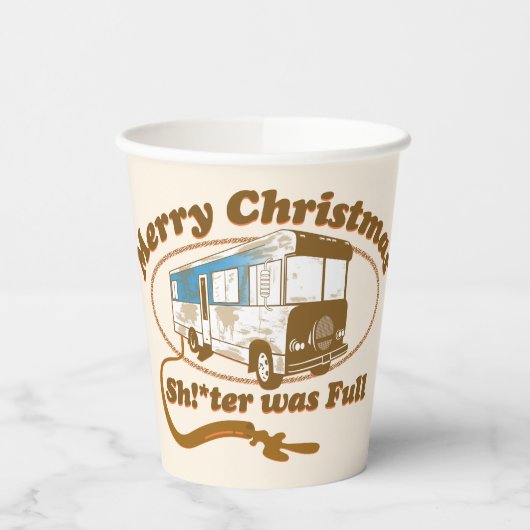 Vrolijk kerstfeest Sh!*ter was vol Papieren Bekers (Links)