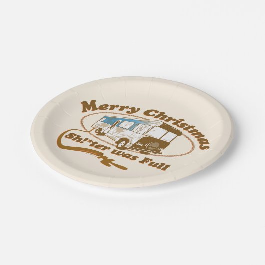 Vrolijk kerstfeest Sh!*ter was vol Papieren Bordje (Gekanteld)