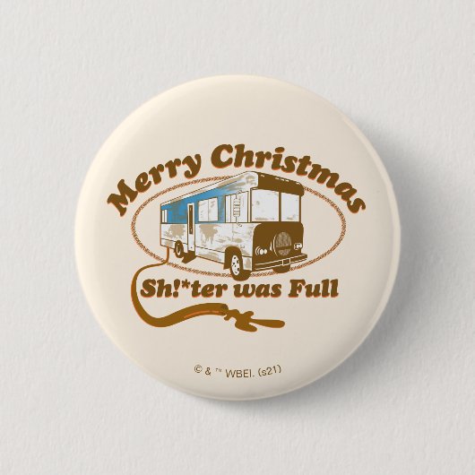 Vrolijk kerstfeest Sh!*ter was vol Ronde Button 5,7 Cm (Voorkant)