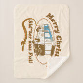 Vrolijk kerstfeest Sh!*ter was vol Sherpa Deken (Voorkant)