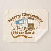 Vrolijk kerstfeest Sh!*ter was vol Sherpa Deken (Voorkant (horizontaal))