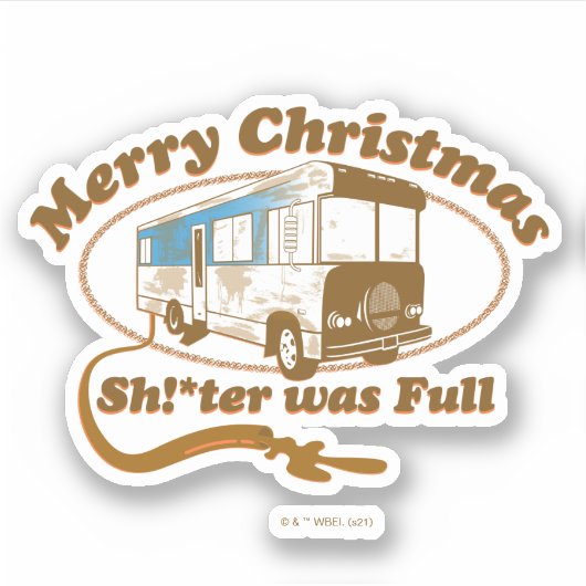 Vrolijk kerstfeest Sh!*ter was vol Sticker (Voorkant)