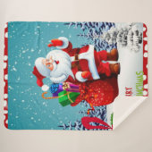 Vrolijk kerstfeest sherpa deken (Voorkant (horizontaal))