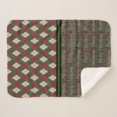 Vrolijk kerstfeest sherpa deken (Voorkant (horizontaal))