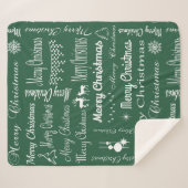 Vrolijk kerstfeest sherpa deken (Voorkant (horizontaal))