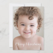 Vrolijk kerstfeest Shimmer Burgundy Red Flowers Kaart (Achterkant)