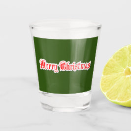 Vrolijk kerstfeest shot glas
