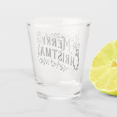 Vrolijk kerstfeest shot glas (Achterkant)