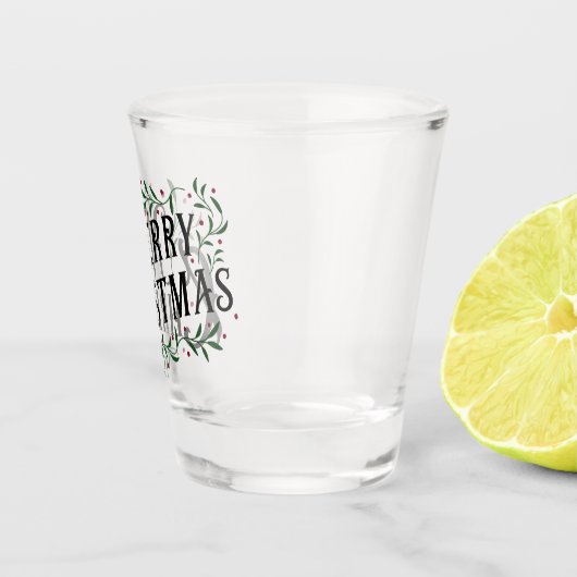 Vrolijk kerstfeest shot glas (Rechts)