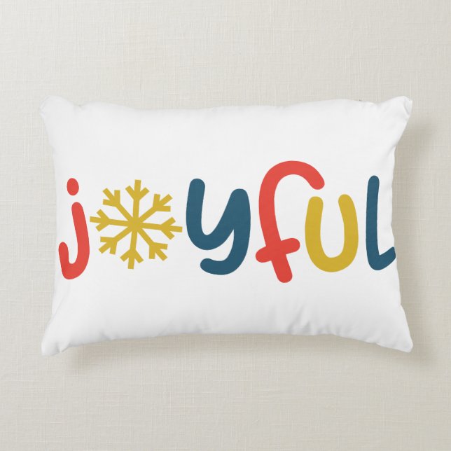 Vrolijk kerstfeest Sierkussen – feestelijke vakant Accent Kussen (Voorkant)