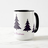 Vrolijk kerstfeest, silhouette boom, regenboogbell mok (Voorkant rechts)