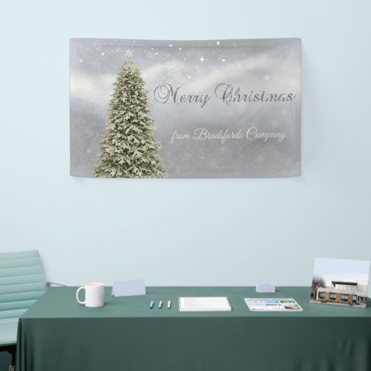Vrolijk kerstfeest, Silver-kerstboombedrijf Spandoek (Beurs)