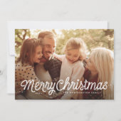 Vrolijk kerstfeest, simpele fotokaart feestdagenkaart (Voorkant)