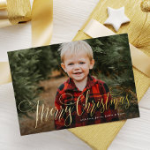 Vrolijk kerstfeest, simpele foto's folie feestdagenkaart