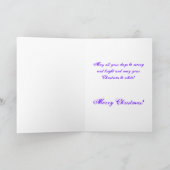 Vrolijk Kerstfeest Sinaasappel Witte Sneeuwvlokken Feestdagen Kaart (Binnen)