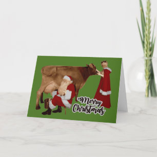 vrolijk kerstfeest sint mevrouw claus koe