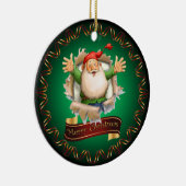 Vrolijk kerstfeest ~ Sinteren door ~ Keramisch Keramisch Ornament (Rechts)