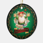 Vrolijk kerstfeest ~ Sinteren door ~ Keramisch Keramisch Ornament (Links)
