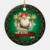 Vrolijk kerstfeest ~ Sinteren door ~ Keramisch Keramisch Ornament (Achterkant)